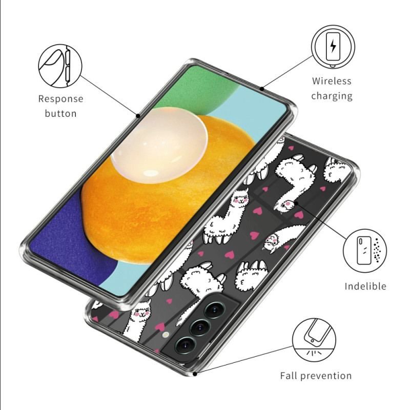 Coque Samsung Galaxy S23 5G Transparente Drôles Lamas