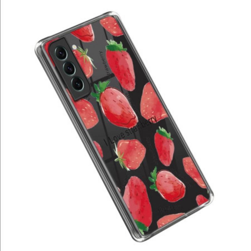 Coque Samsung Galaxy S23 5G Transparente Fraises