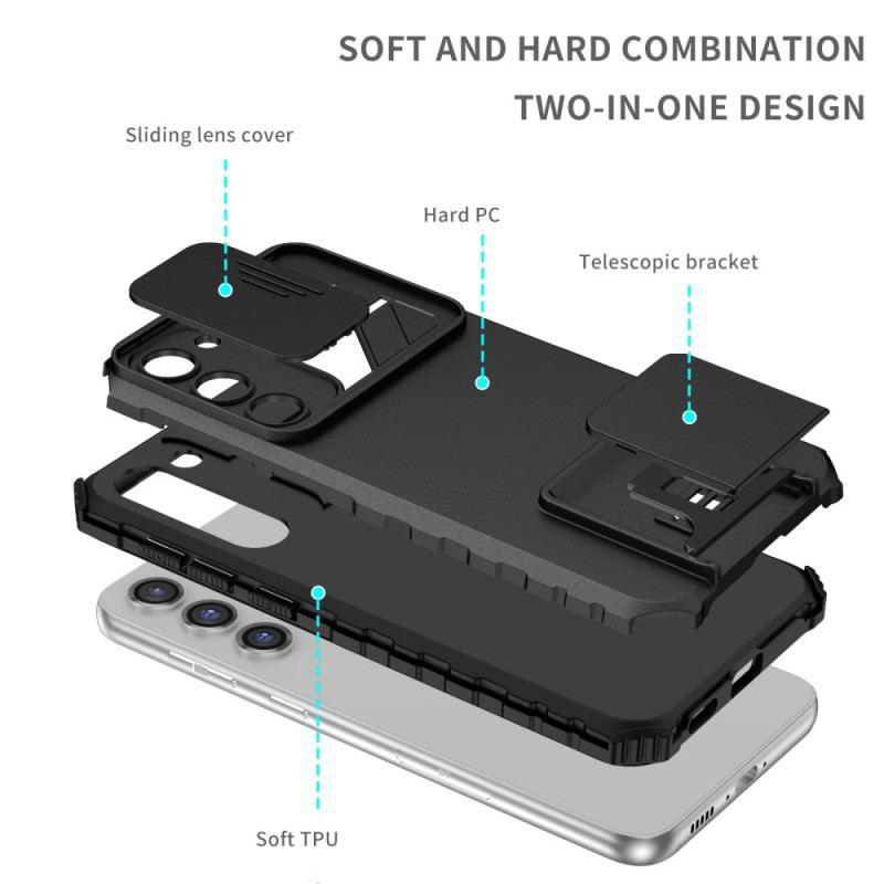 Coque Samsung Galaxy S23 Plus Protège Appareil Photo avec Support