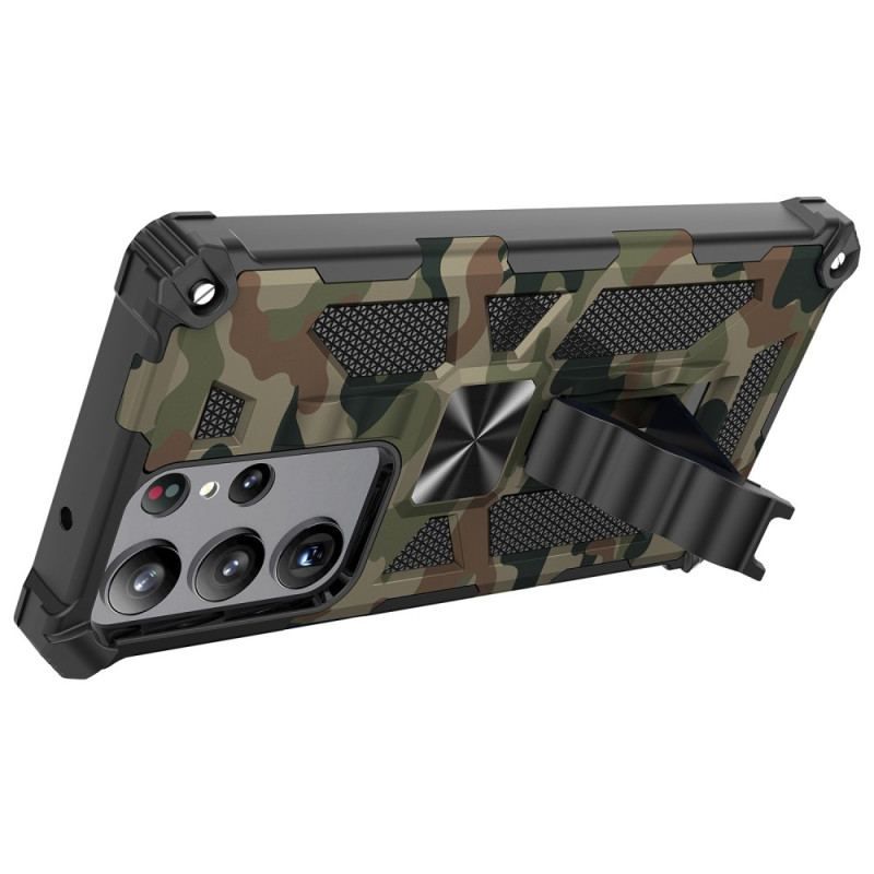 Coque Samsung Galaxy S23 Ultra 5G Camouflage Support Amovible