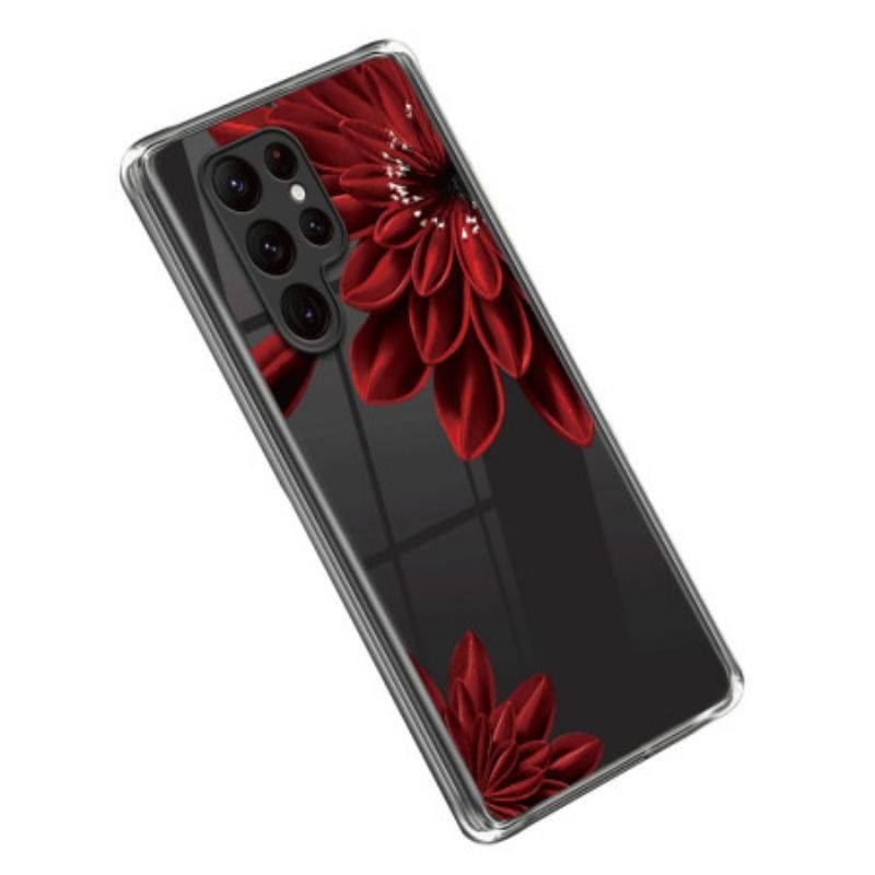 Coque Samsung Galaxy S23 Ultra 5G Fleurs Rouges