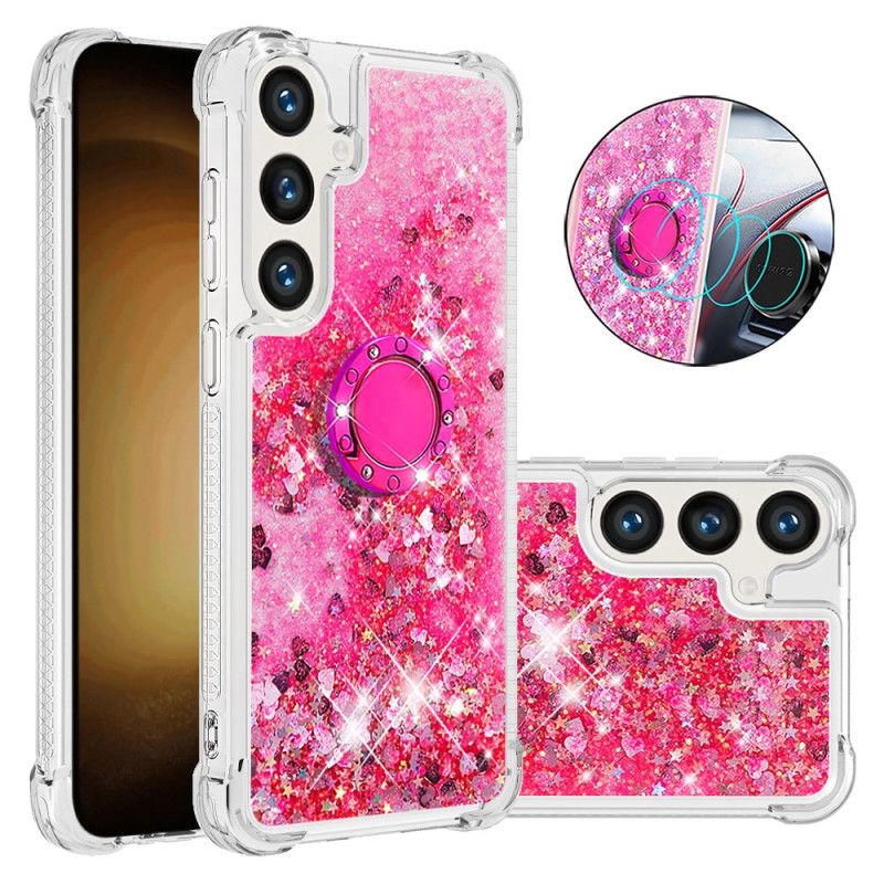 Coque Samsung Galaxy S24 5G avec Anneau-Support Paillettes