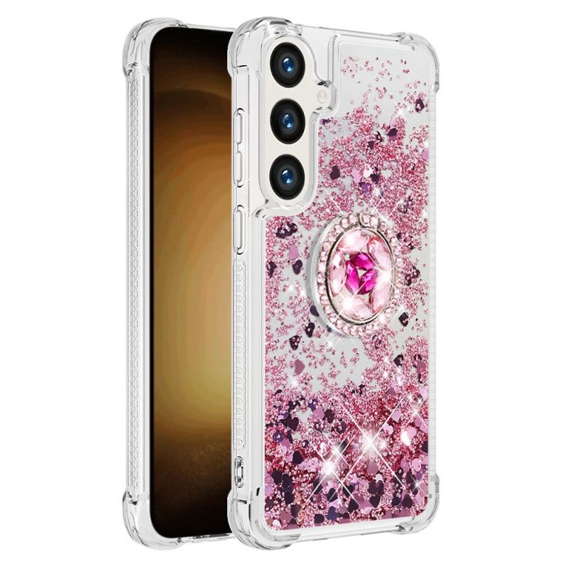 Coque Samsung Galaxy S24 5G avec Anneau-Support Paillettes