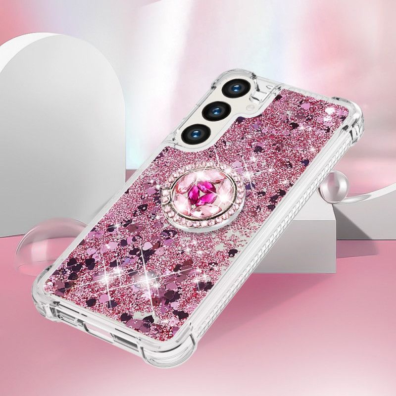 Coque Samsung Galaxy S24 5G avec Anneau-Support Paillettes