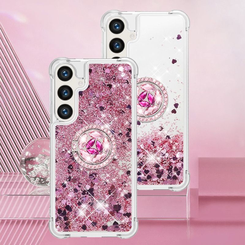 Coque Samsung Galaxy S24 5G avec Anneau-Support Paillettes