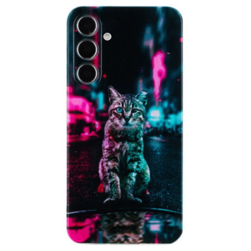 Coque Samsung Galaxy S24 FE Chat au Feu Tricolore