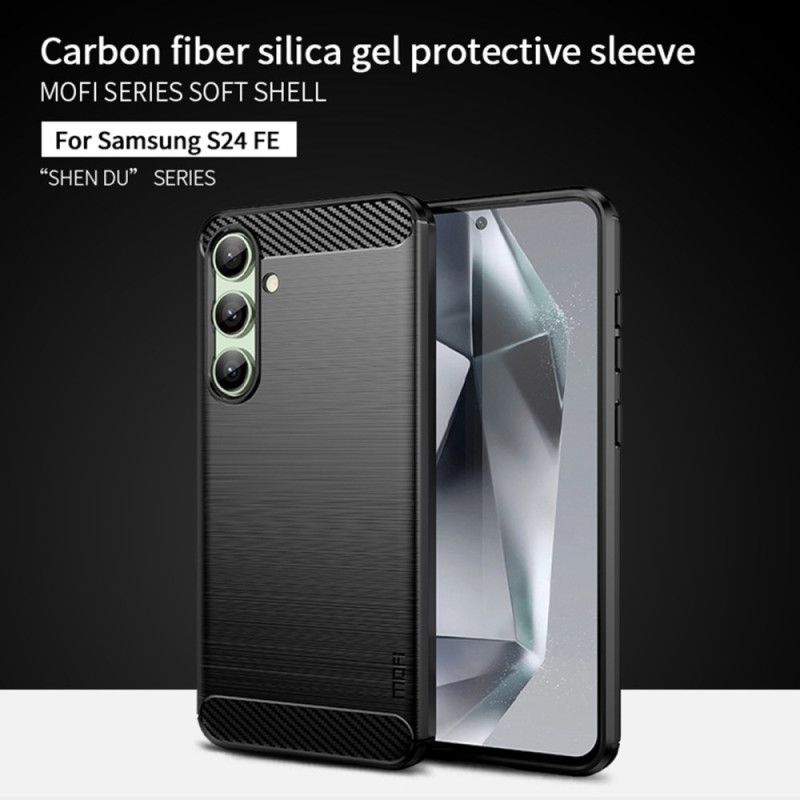 Coque Samsung Galaxy S24 FE Fibre Carbone Brossée MOFI