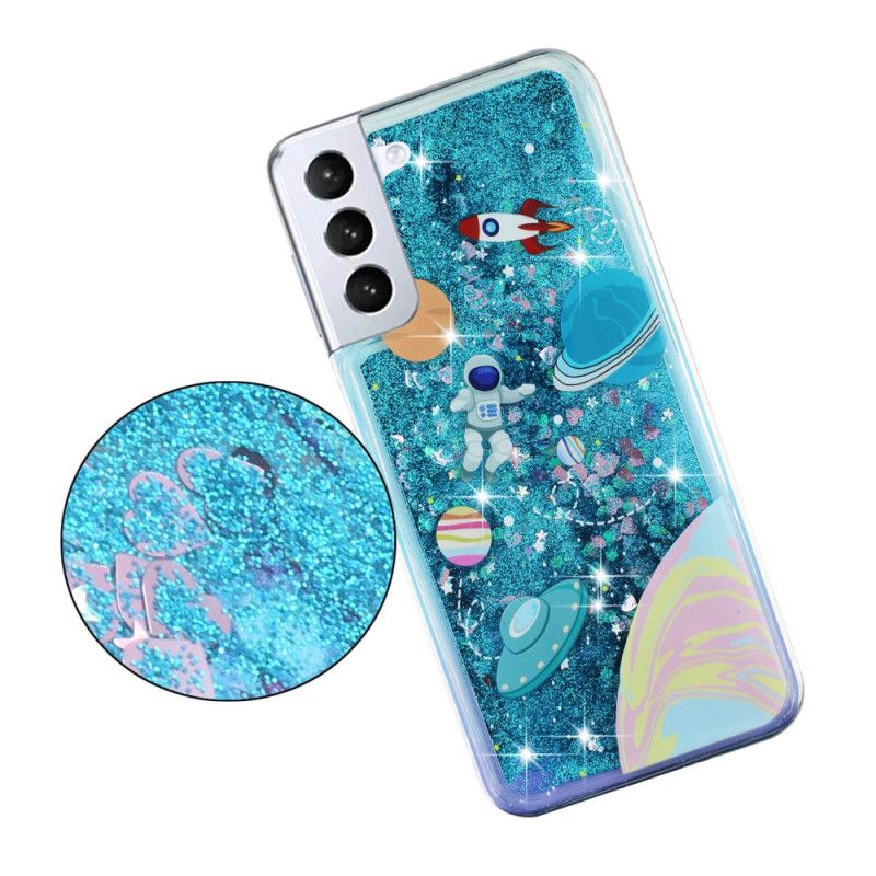 Coque Samsung Galaxy S24 Plus 5G Liquide à Paillettes Univers