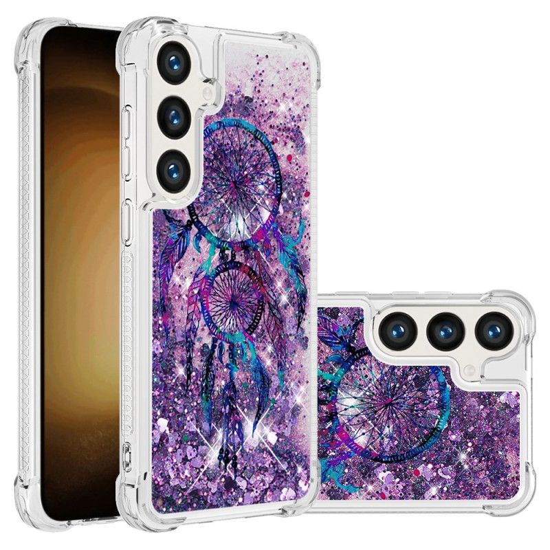 Coque Samsung Galaxy S24 Plus 5G Paillettes Liquides Attrape Rêves