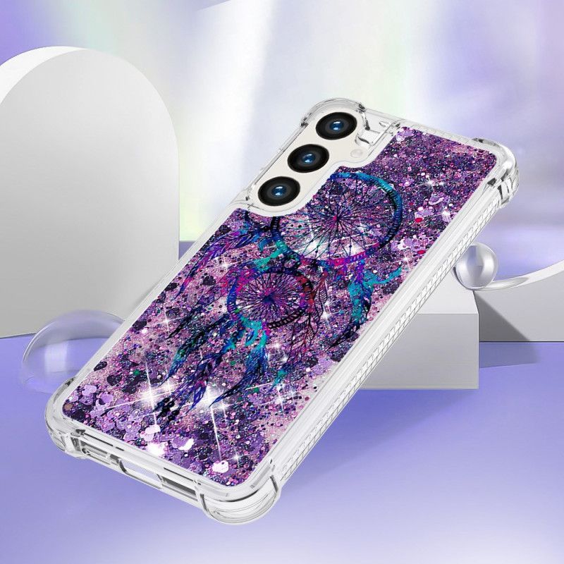 Coque Samsung Galaxy S24 Plus 5G Paillettes Liquides Attrape Rêves