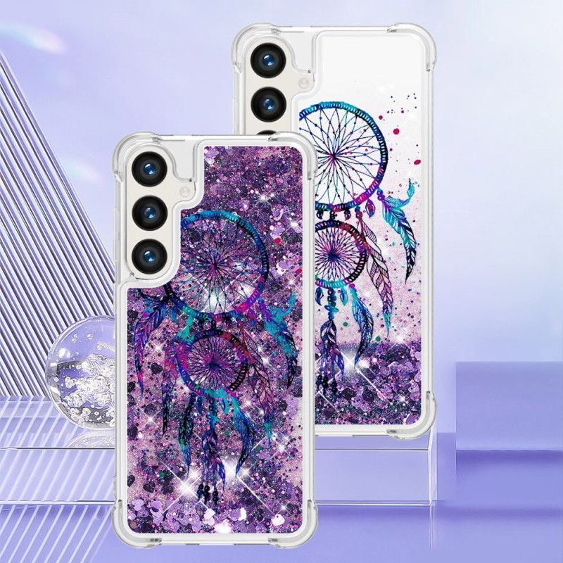 Coque Samsung Galaxy S24 Plus 5G Paillettes Liquides Attrape Rêves