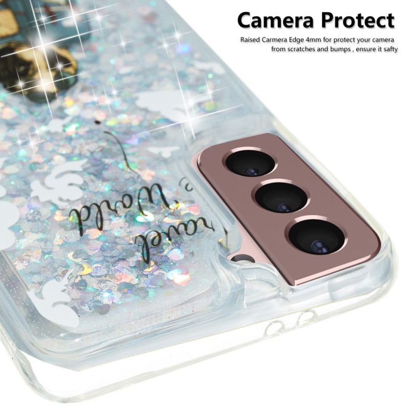 Coque Samsung Galaxy S24 Plus 5G Paillettes Liquides Chien