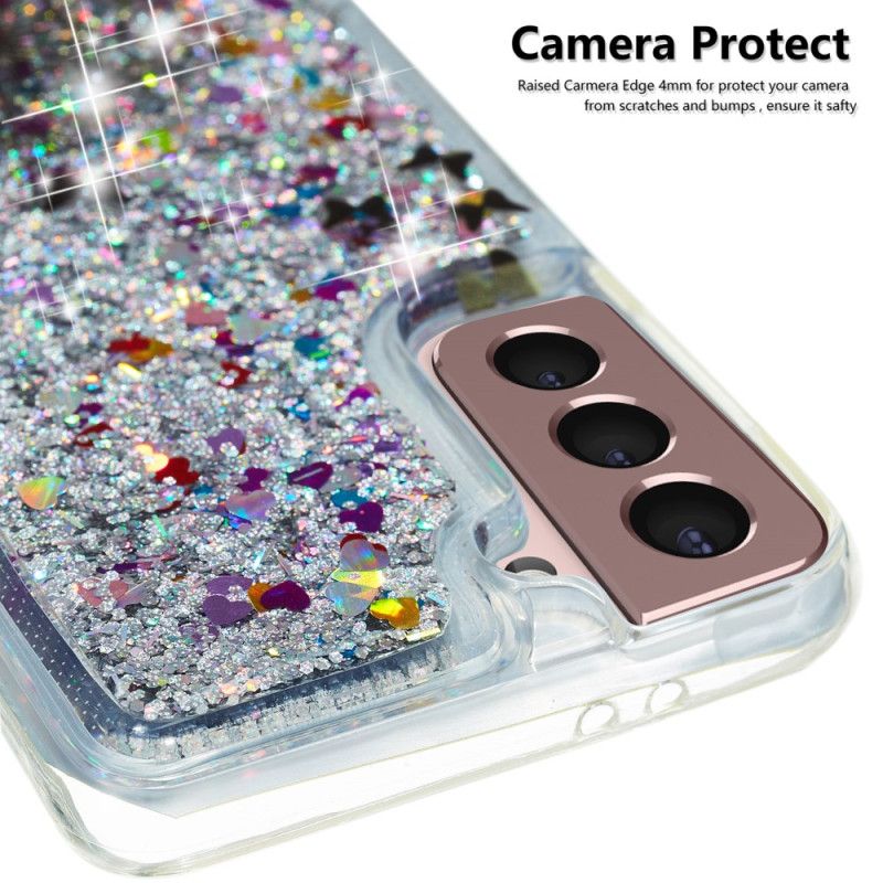 Coque Samsung Galaxy S24 Plus 5G Paillettes Liquides Pissenlit