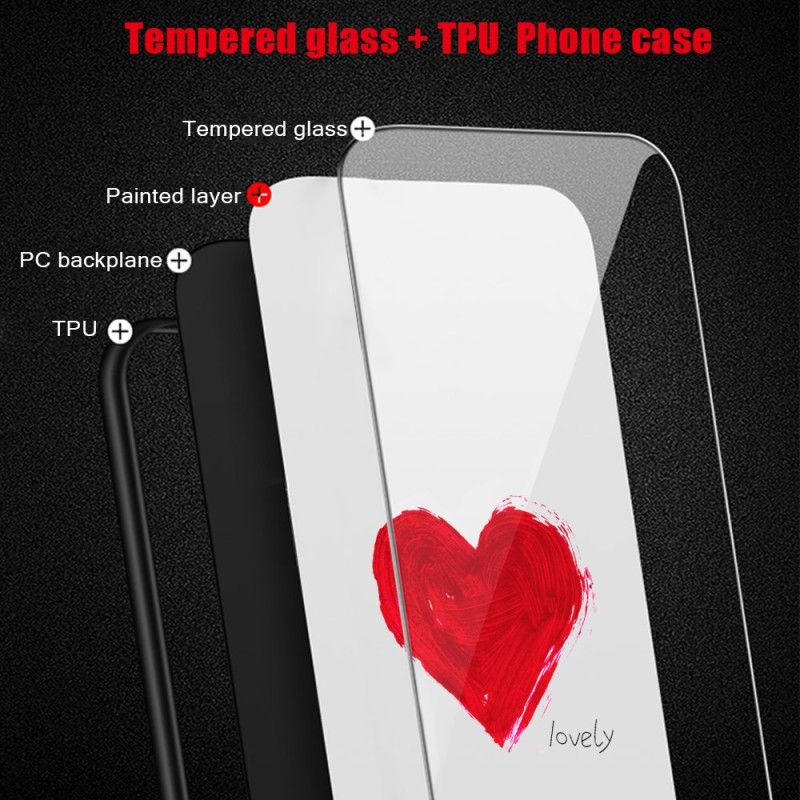 Coque Samsung Galaxy S24 Plus 5G Verre Trempé Coeur Doré