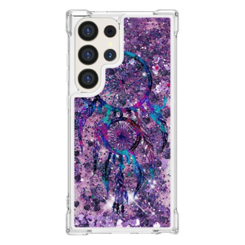 Coque Samsung Galaxy S24 Ultra 5G Paillettes Attrape Rêves