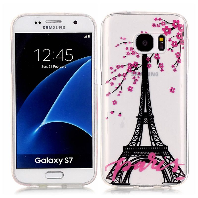 Coque Samsung Galaxy S7 Tour Eiffel Fleurie