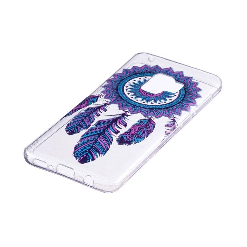 Coque Samsung Galaxy S9 Transparente Attrape Rêves Plumes Bleues