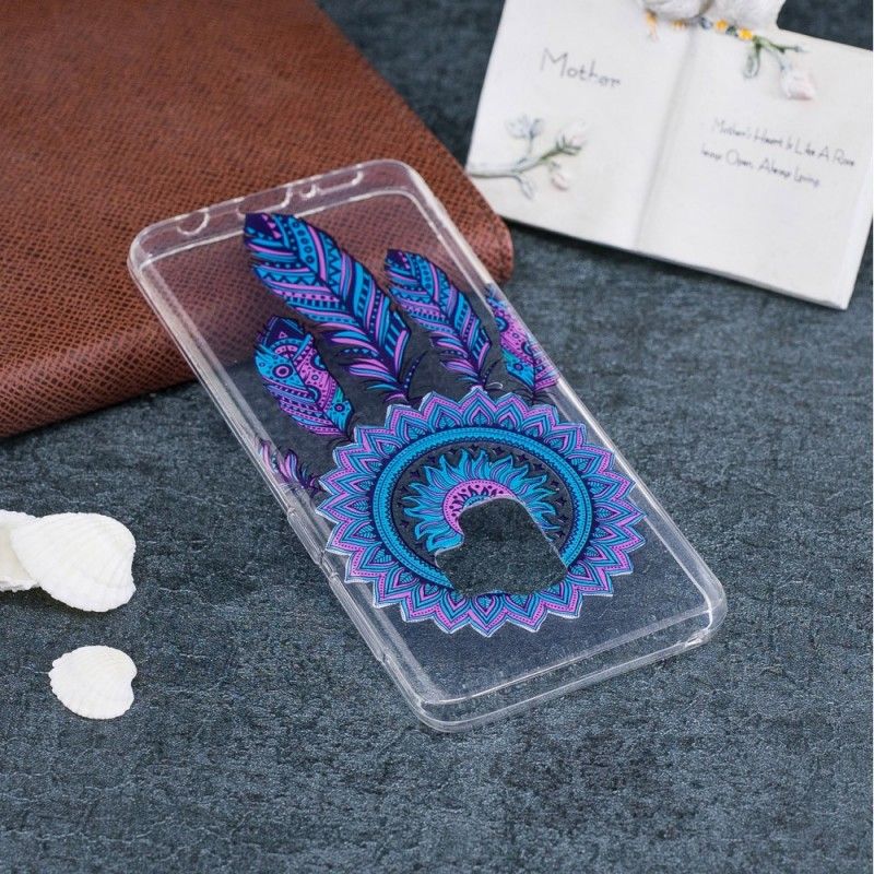 Coque Samsung Galaxy S9 Transparente Attrape Rêves Plumes Bleues