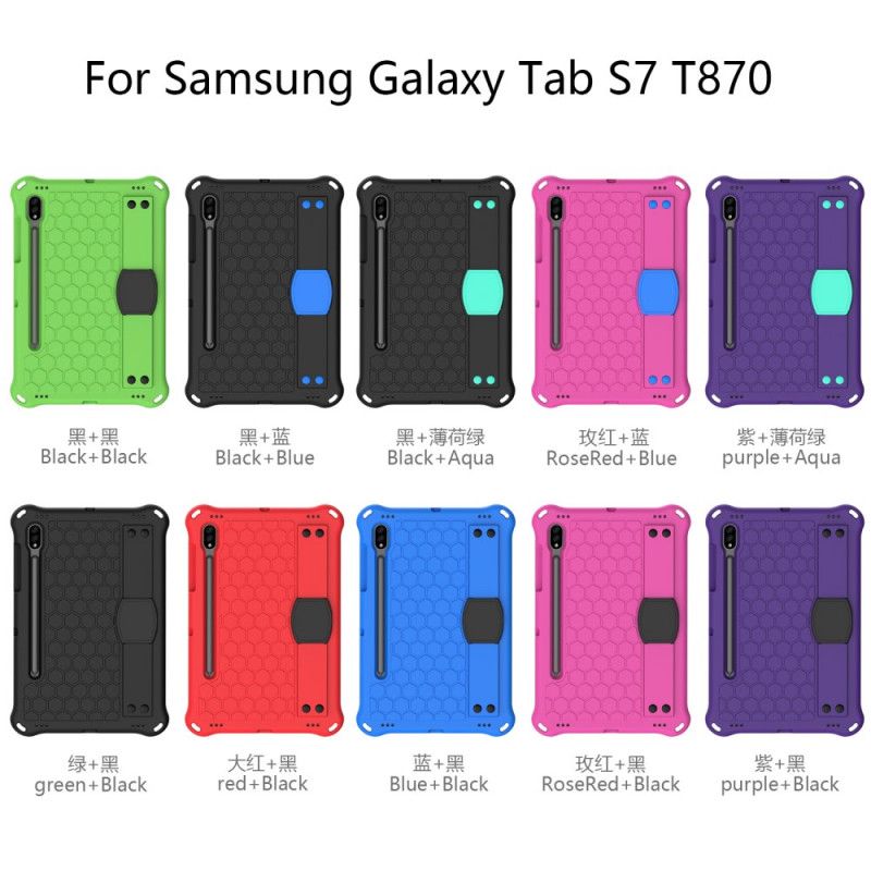 Coque Samsung Galaxy Tab S7 Eva Avec Sangle-support Et Bandoulière