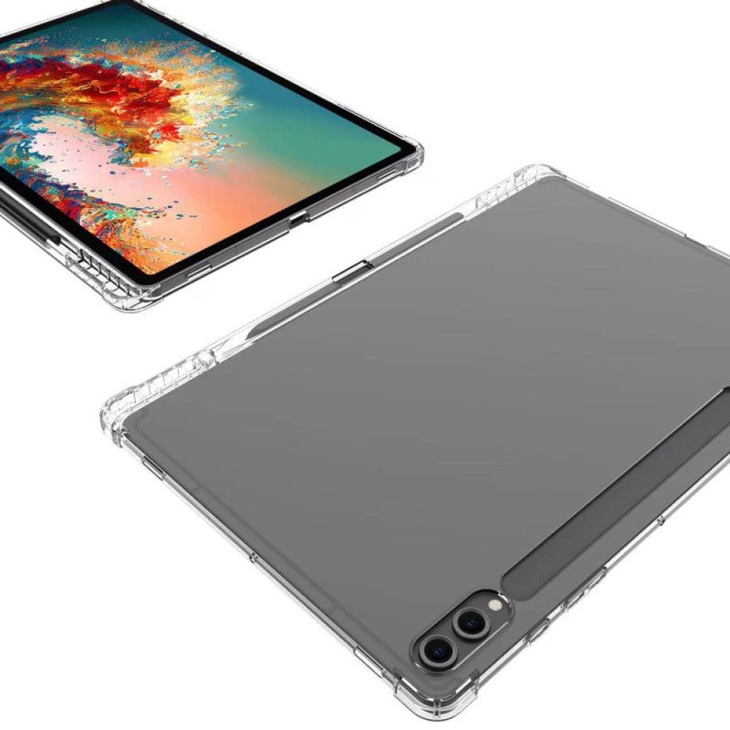 Coque Samsung Galaxy Tab S9 Plus Transparente avec Coins Renforcés et Porte-Stylet