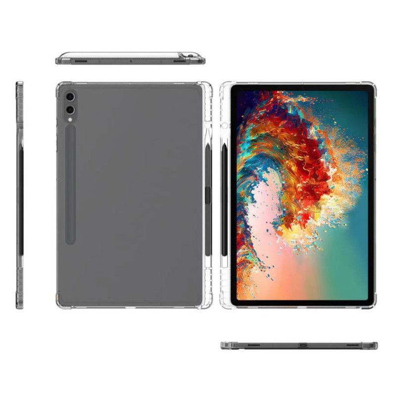 Coque Samsung Galaxy Tab S9 Plus Transparente avec Coins Renforcés et Porte-Stylet