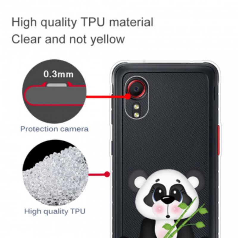 Coque Samsung Galaxy XCover 5 Transparente Panda Triste