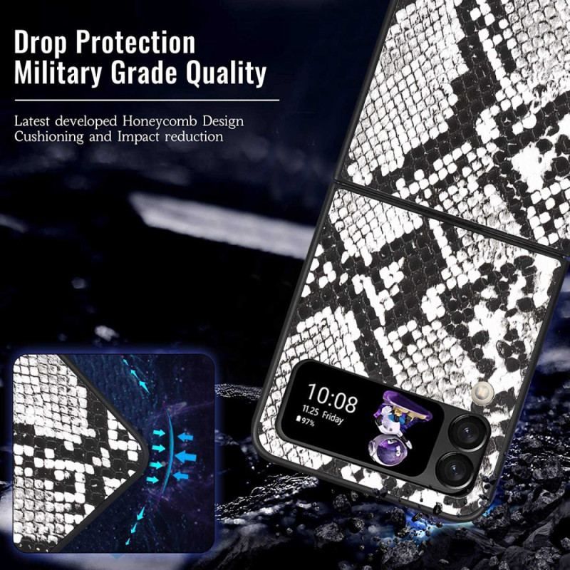 Coque Samsung Galaxy Z Flip 4 Effet Peau de Serpent