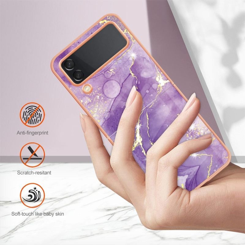 Coque Samsung Galaxy Z Flip 4 Marbre Coloré