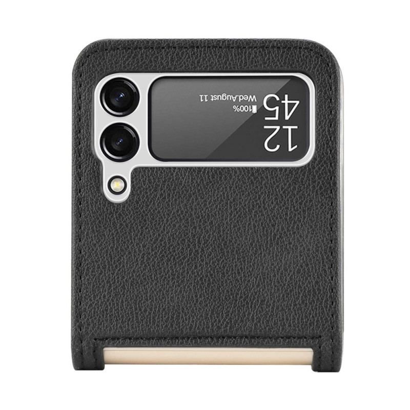 Coque Samsung Galaxy Z Flip 4 Style Cuir Litchi Porte-Carte