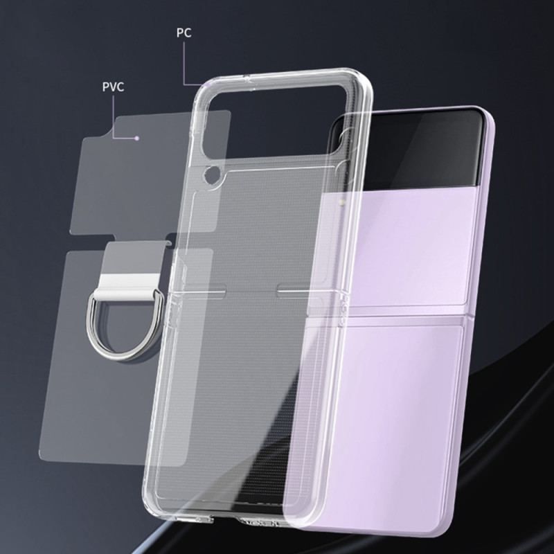 Coque Samsung Galaxy Z Flip 4 Transparente avec Anneau