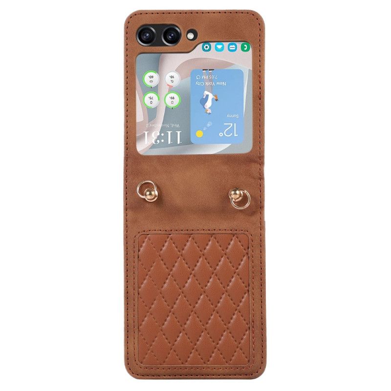 Coque Samsung Galaxy Z Flip 5 Matelassée avec Bandoulière