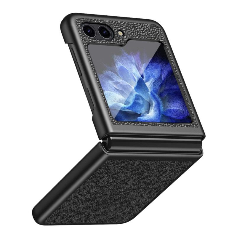 Coque Samsung Galaxy Z Flip 5 Simili Cuir Litchi Classique