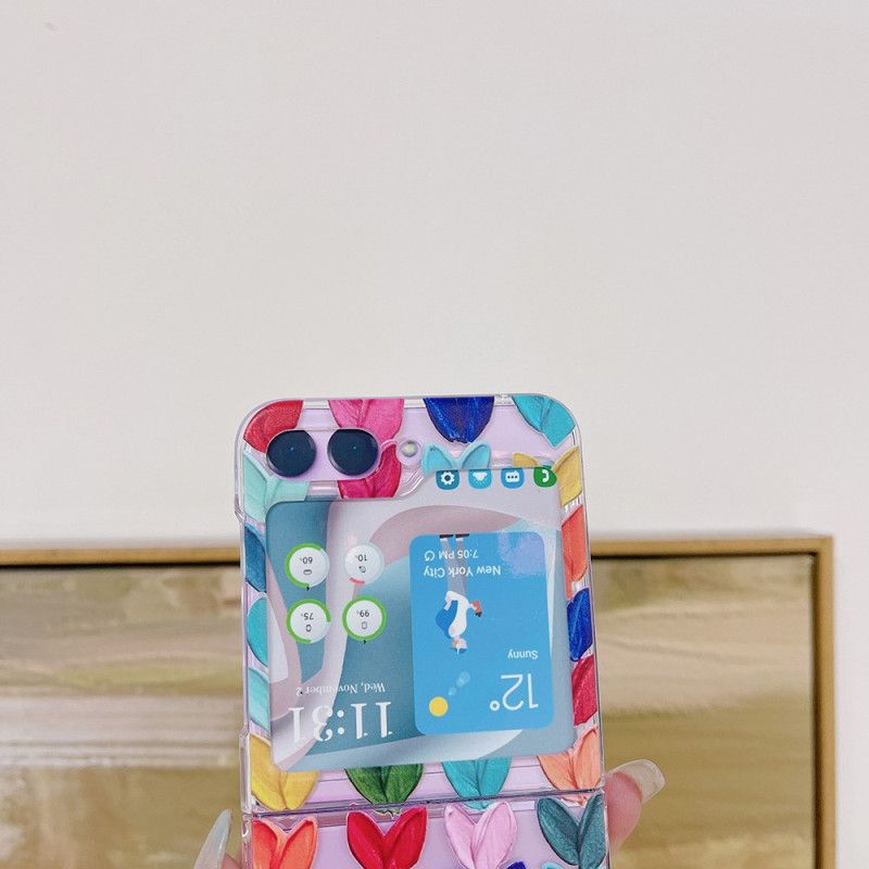 Coque Samsung Galaxy Z Flip 5 Transparente Coeurs