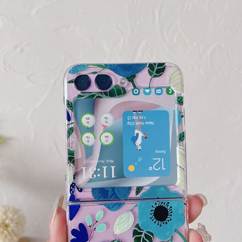 Coque Samsung Galaxy Z Flip 5 Transparente Jolies Fleurs