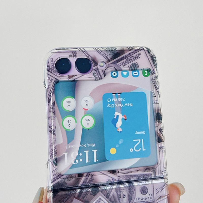 Coque Samsung Galaxy Z Flip 5 Transparente Money Money