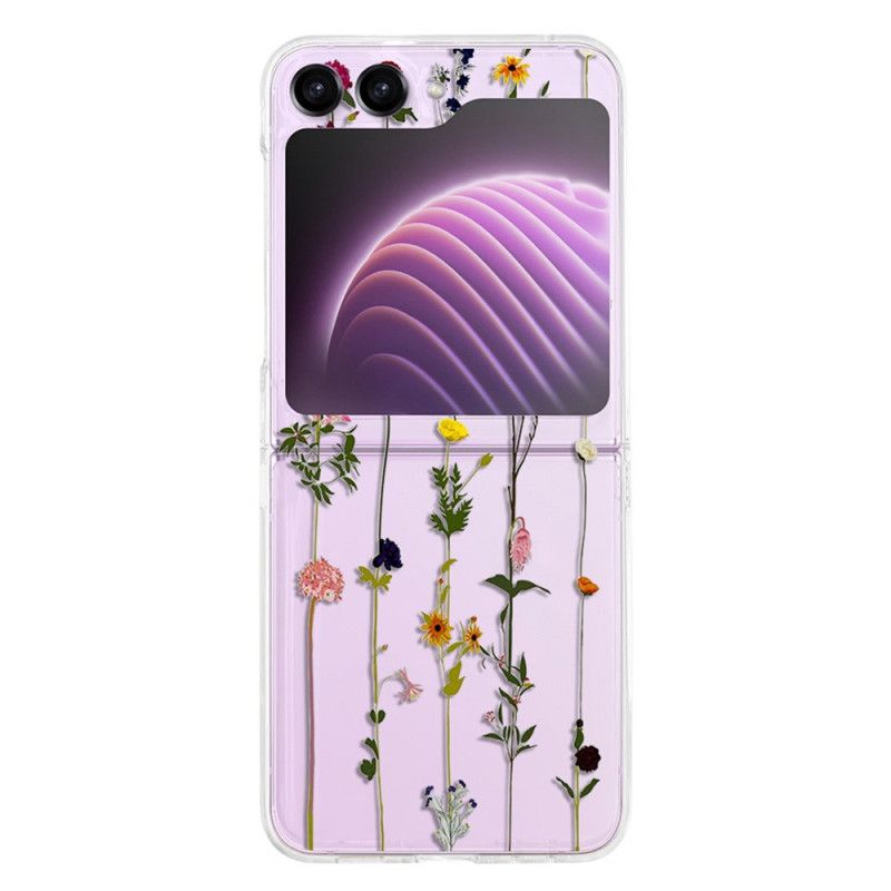 Coque Samsung Galaxy Z Flip 5 Transparente Petites Fleurs