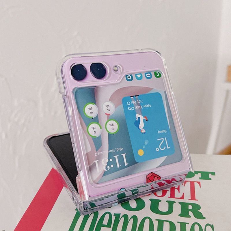 Coque Samsung Galaxy Z Flip 5 Transparente Petits Objets