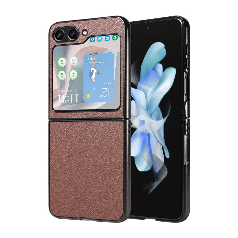 Coque Samsung Galaxy Z Flip 6 Style Cuir Discret