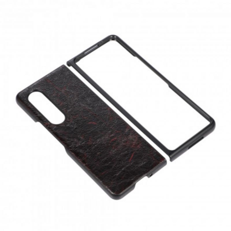 Coque Samsung Galaxy Z Fold 3 5G Simili Cuir Texturé