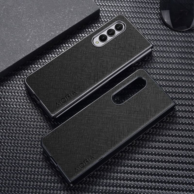 Coque Samsung Galaxy Z Fold 4 AIORIA Simili Cuir Texture Tissée