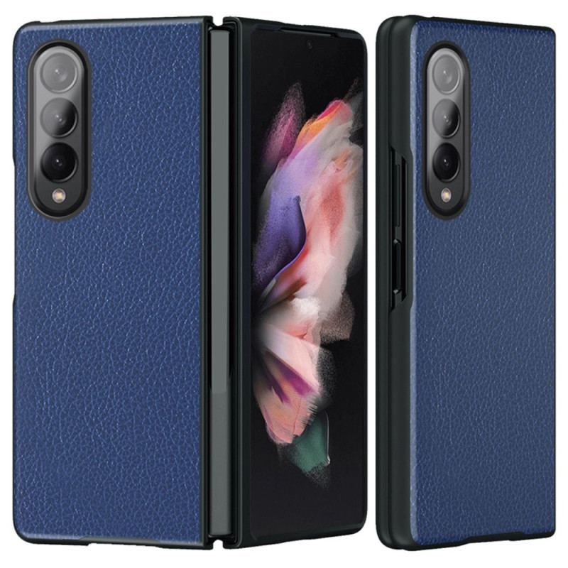 Coque Samsung Galaxy Z Fold 4 Simili Cuir Enduit Litchi