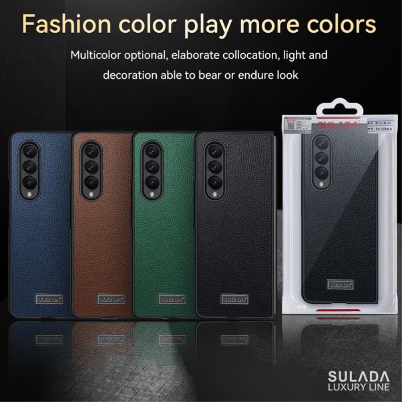 Coque Samsung Galaxy Z Fold 4 SULADA Simili Cuir Litchi