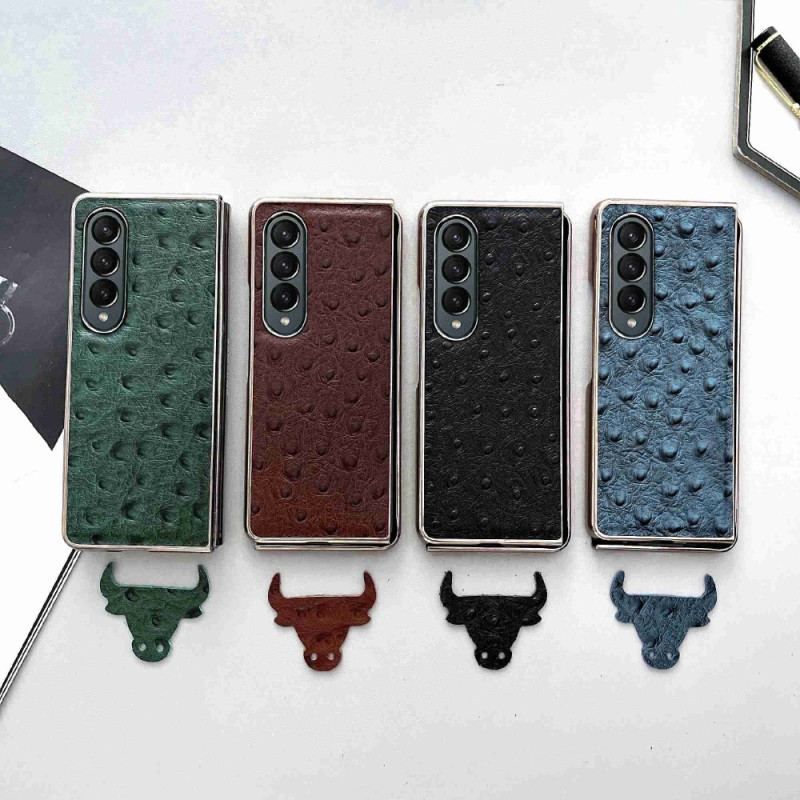 Coque Samsung Galaxy Z Fold 4 Texture Autruche