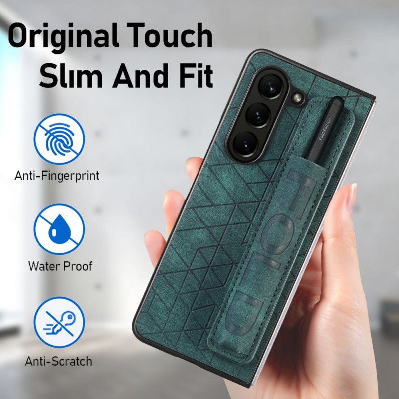 Coque Samsung Galaxy Z Fold 5 Porte-Stylet avec Sangle