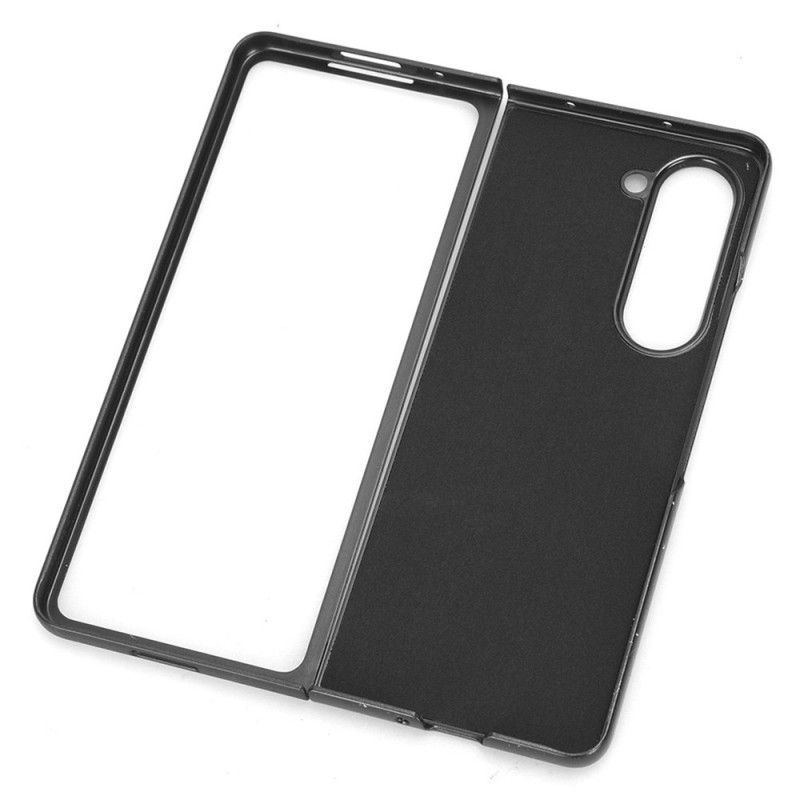 Coque Samsung Galaxy Z Fold 5 Simili Cuir avec Anneau et Bandoulière