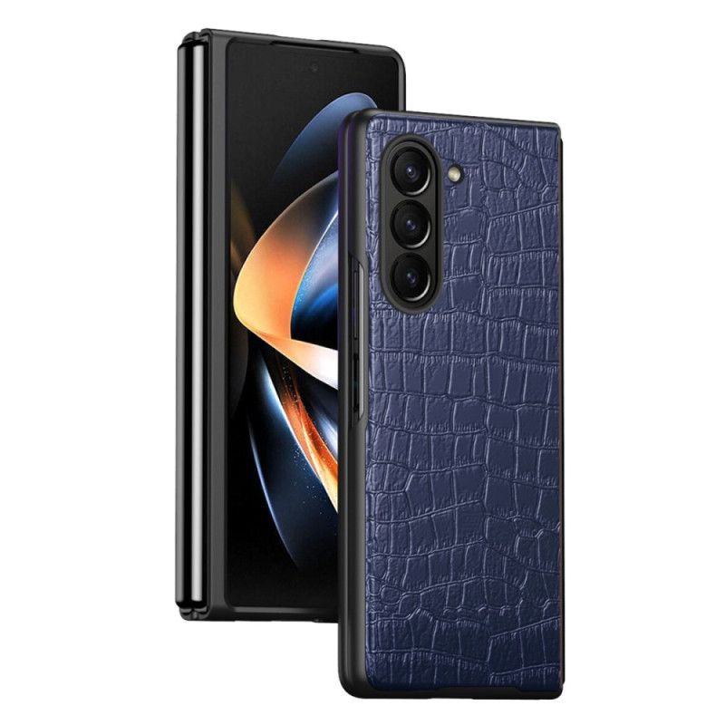 Coque Samsung Galaxy Z Fold 5 Style Cuir Crocodile