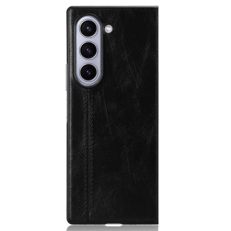 Coque Samsung Galaxy Z Fold 6 Simili Cuir Couture