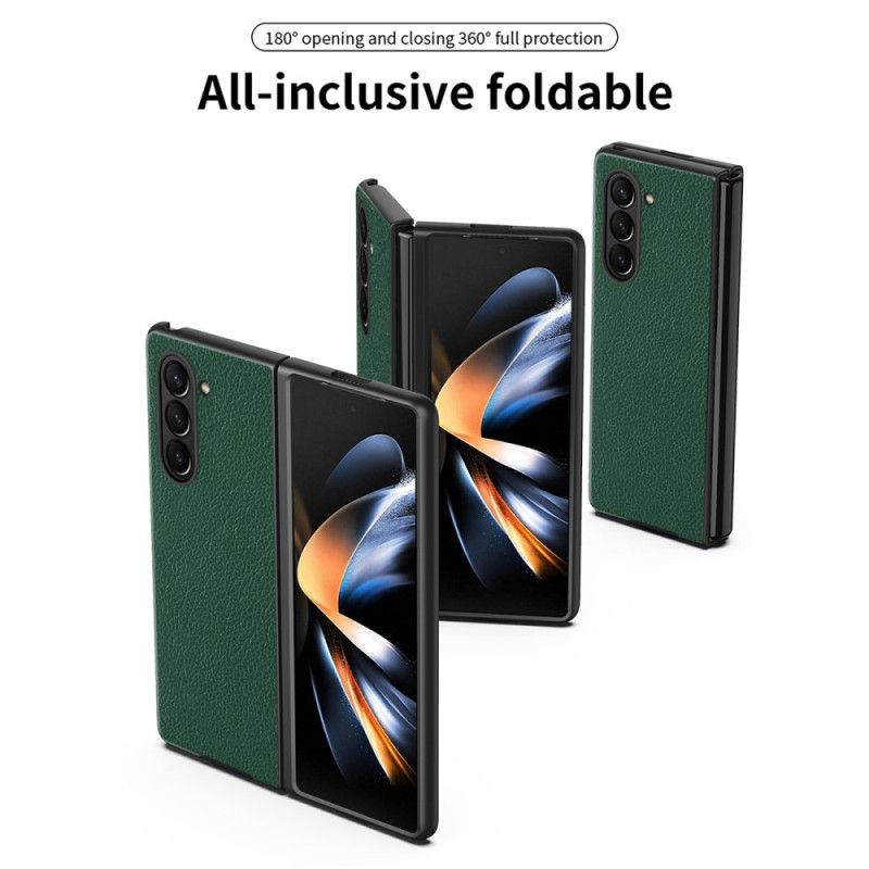 Coque Samsung Galaxy Z Fold 6 Simili Cuir Litchi