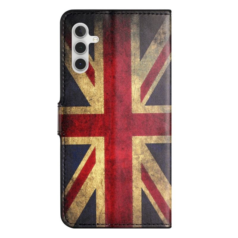 Etui Portefeuille pour Samsung Galaxy S24 FE avec Motif Union Jack