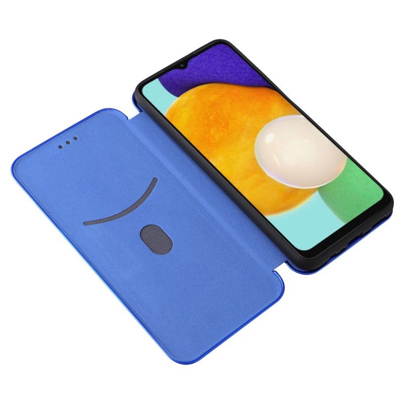 Flip Cover Pour Samsung Galaxy A13 5G Fibre Carbone